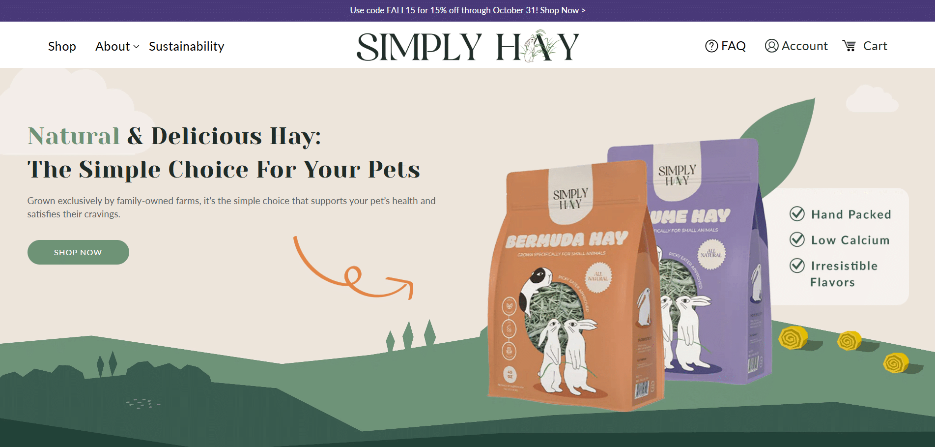 Simply Hay Website Screenshot
